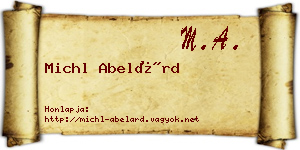 Michl Abelárd névjegykártya